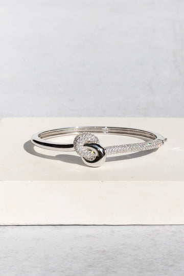 LOVE KNOT BANGLE- STERLING SILVER